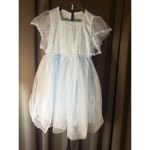 Tulle Princess Wedding Bridesmaid Party Formal Blue Dress For Girls Size 8-10